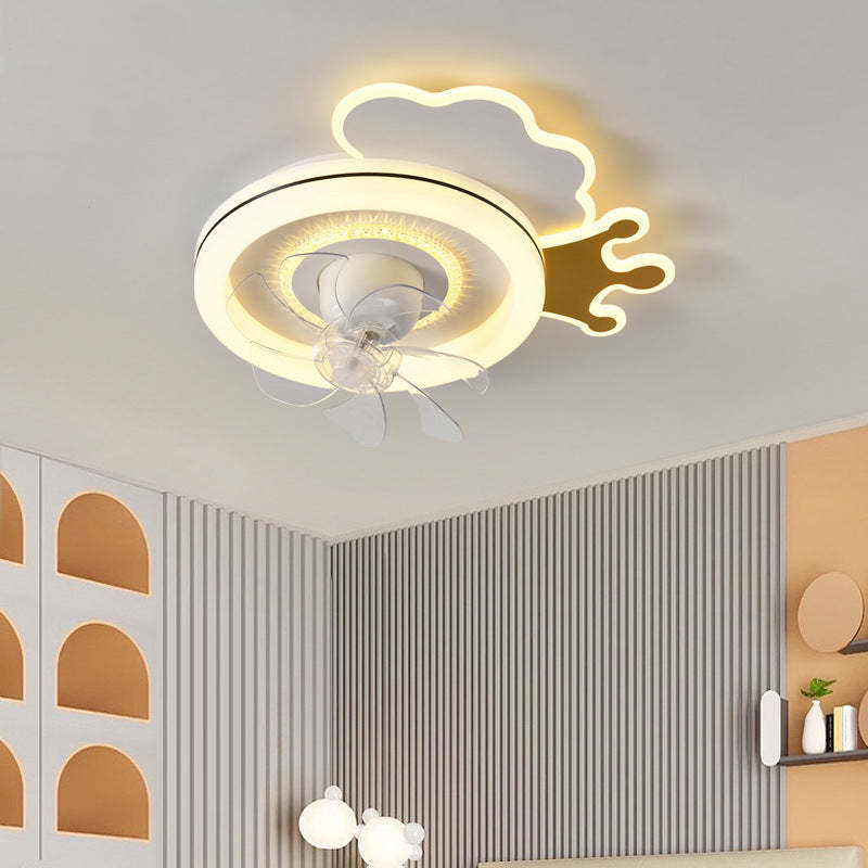Minimalist Airplane Crown Flush Mount