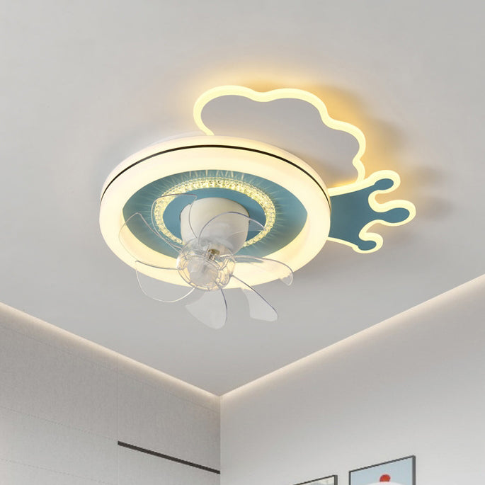 Minimalist Airplane Crown Flush Mount