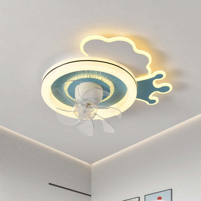 Minimalist Airplane Crown Flush Mount