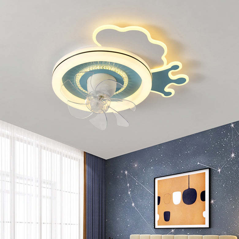 Minimalist Airplane Crown Flush Mount