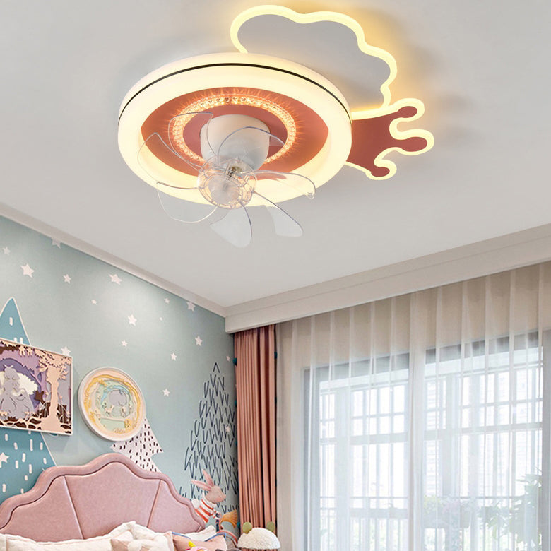 Minimalist Airplane Crown Flush Mount