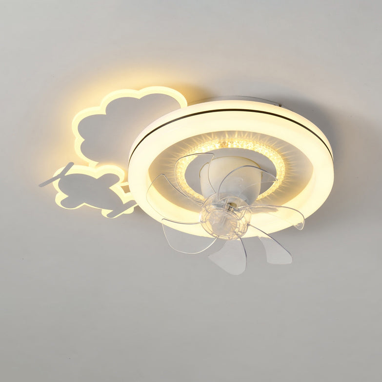 Minimalist Airplane Crown Flush Mount