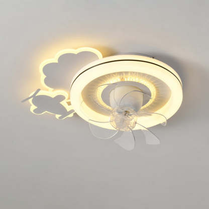 Minimalist Airplane Crown Flush Mount