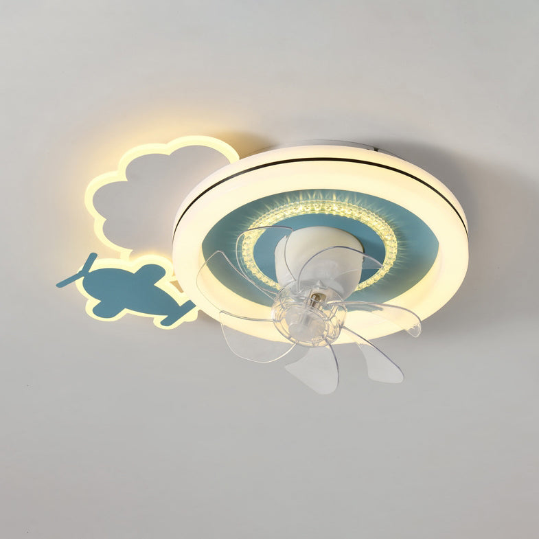 Minimalist Airplane Crown Flush Mount