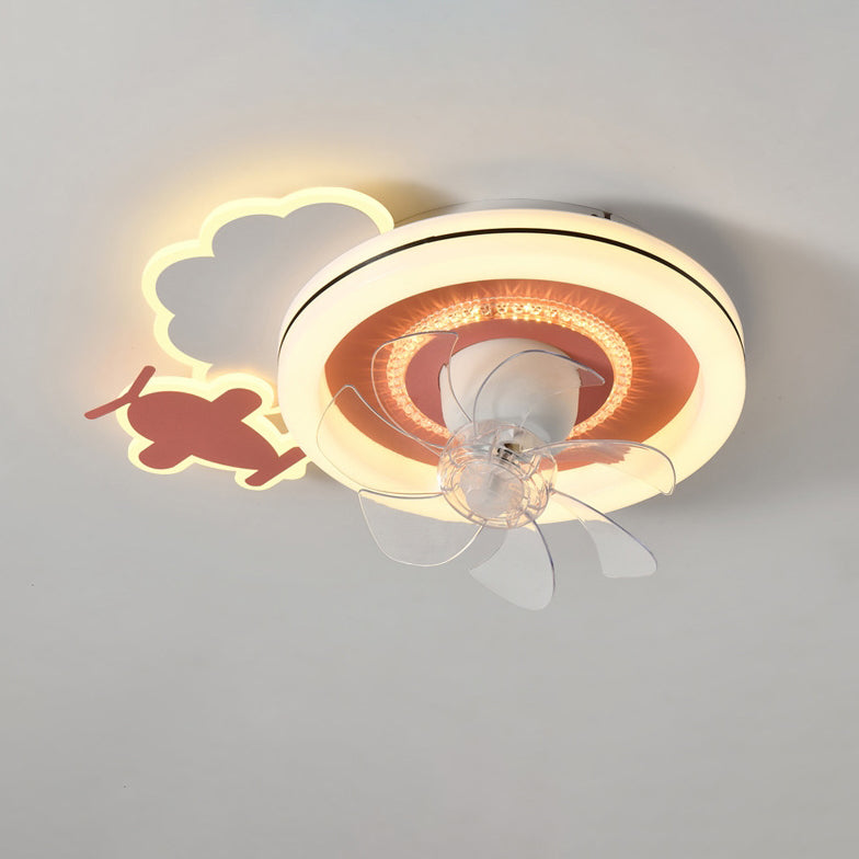 Minimalist Airplane Crown Flush Mount