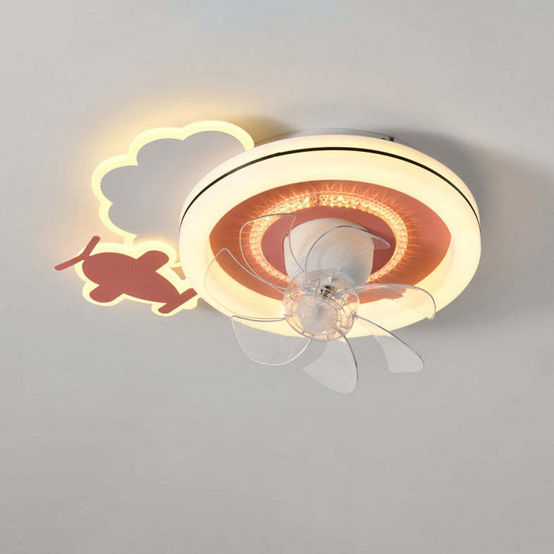 Minimalist Airplane Crown Flush Mount