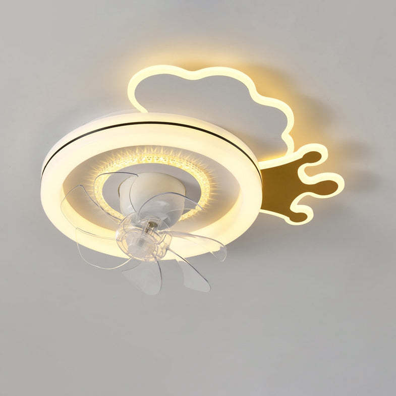 Minimalist Airplane Crown Flush Mount