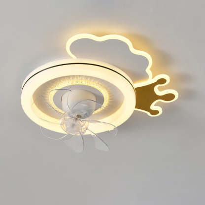Minimalist Airplane Crown Flush Mount