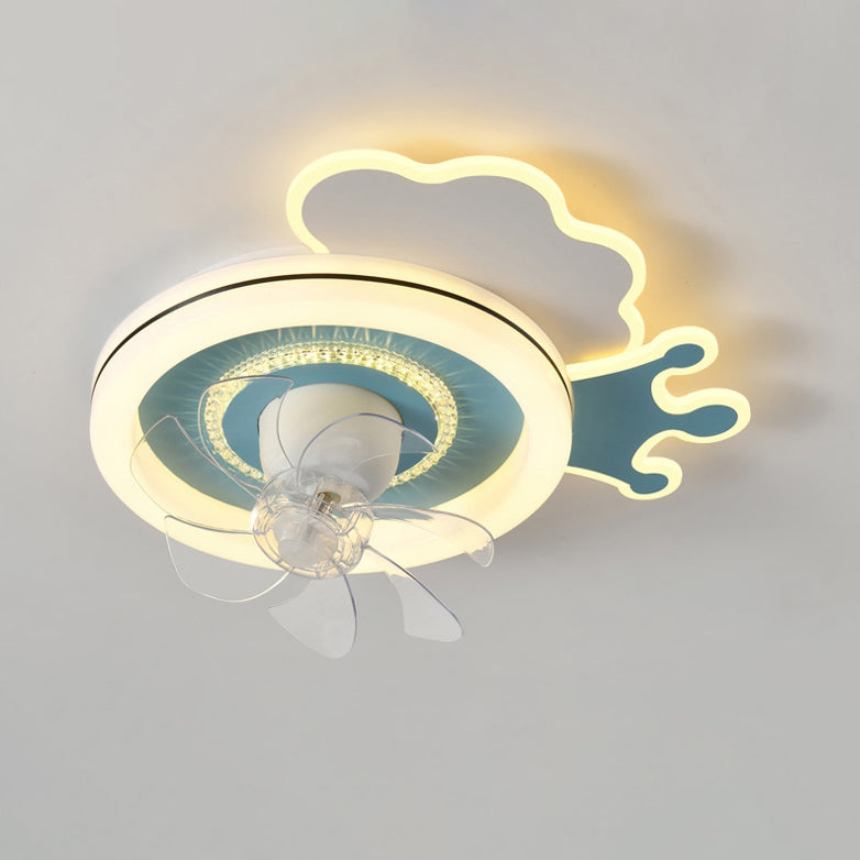 Minimalist Airplane Crown Flush Mount