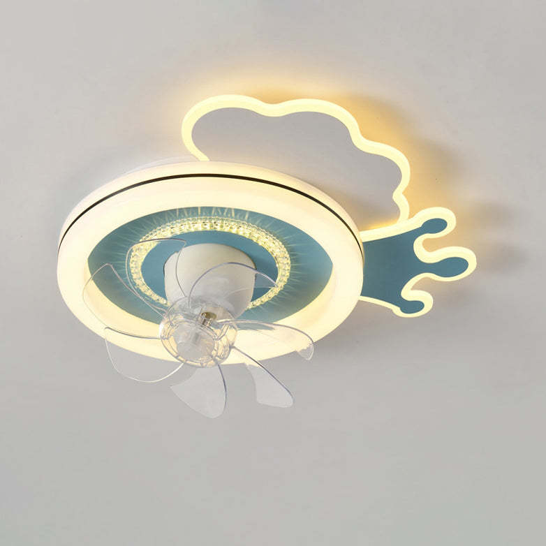 Minimalist Airplane Crown Flush Mount