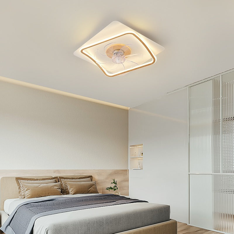 Modern Art Deco Pentagram Aluminum Flush