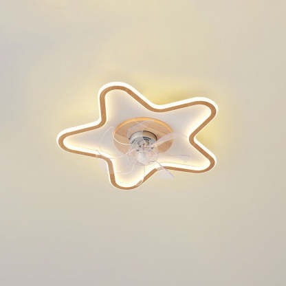 Modern Art Deco Pentagram Aluminum Flush