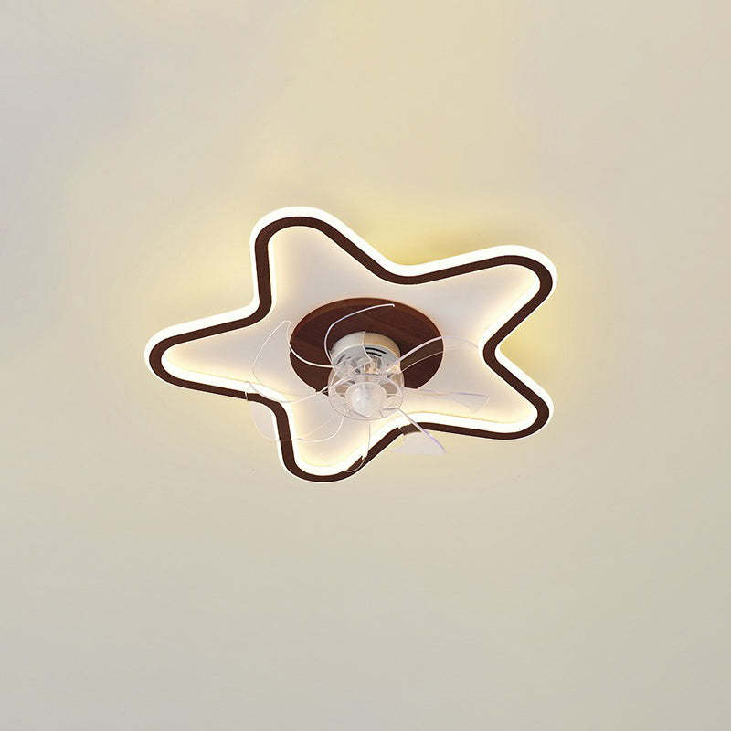 Modern Art Deco Pentagram Aluminum Flush