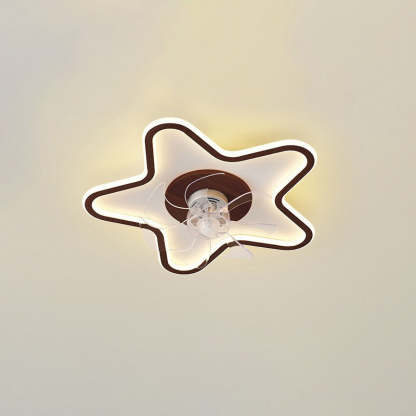 Modern Art Deco Pentagram Aluminum Flush