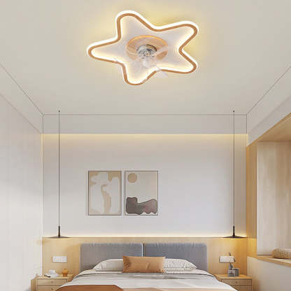 Modern Art Deco Pentagram Aluminum Flush