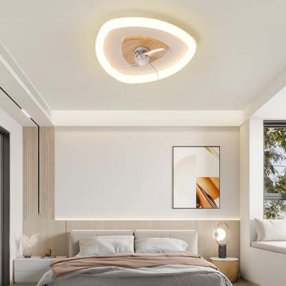 Modern Art Deco Pentagram Aluminum Flush