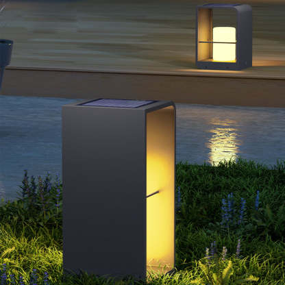 Minimalist Rectangle Cylinder Solar LED Light
