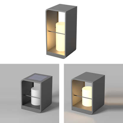 Minimalist Rectangle Cylinder Solar LED Light