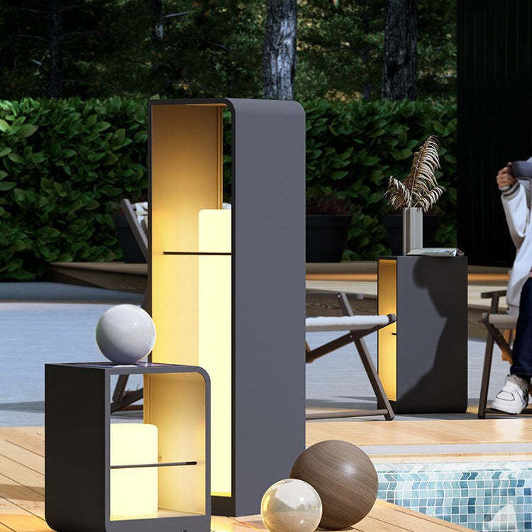 Minimalist Rectangle Cylinder Solar LED Light