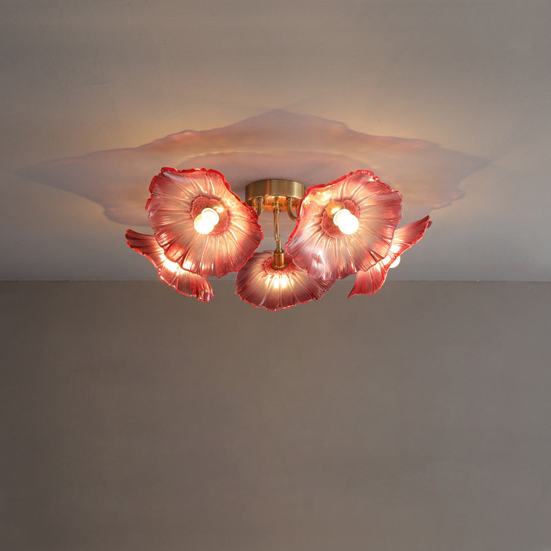 Scandinavian Glass Branch Flower Ceiling Light