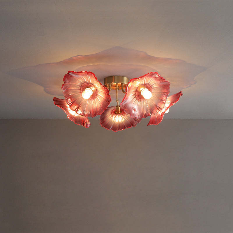 Scandinavian Glass Branch Flower Ceiling Light