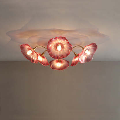 Scandinavian Glass Branch Flower Ceiling Light