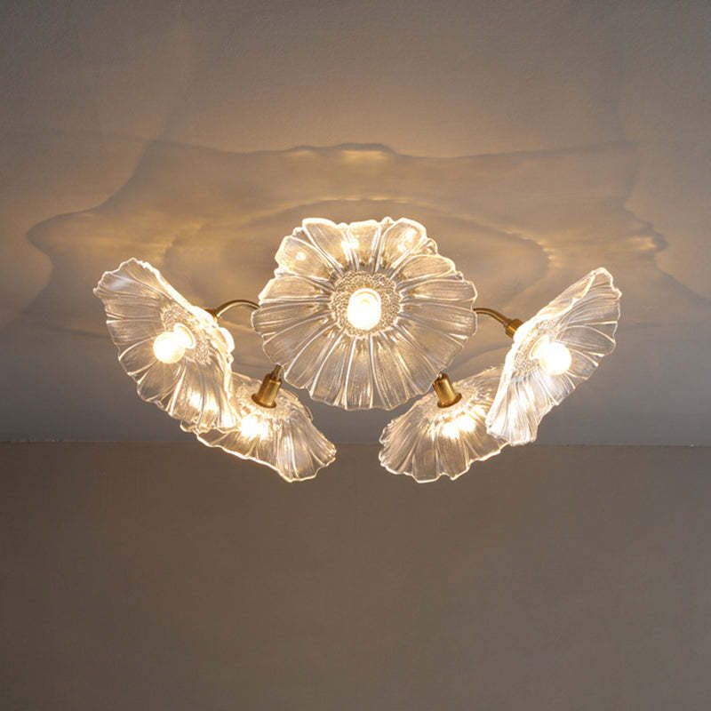 Scandinavian Glass Branch Flower Ceiling Light
