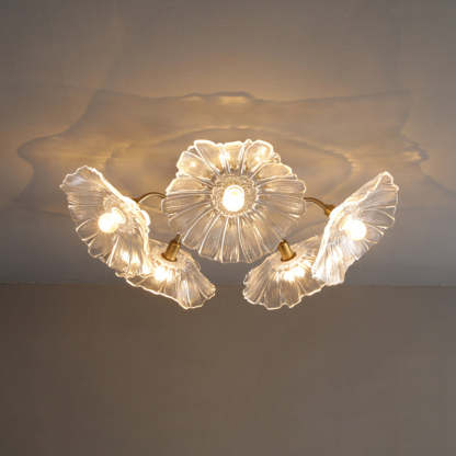 Scandinavian Glass Branch Flower Ceiling Light