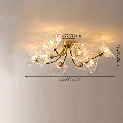 Vintage Glass Branch 3/5/8-Light Ceiling Light — 8 / 220V-240V For UK/AU
