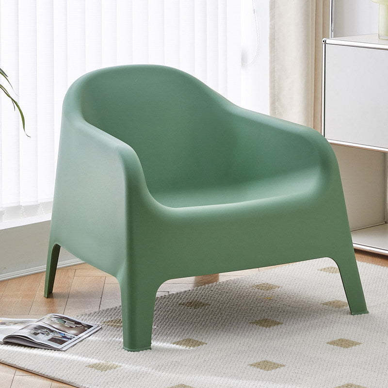 Modern Curved Plastic Accent Chair