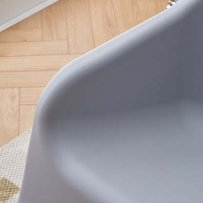 Modern Curved Plastic Accent Chair