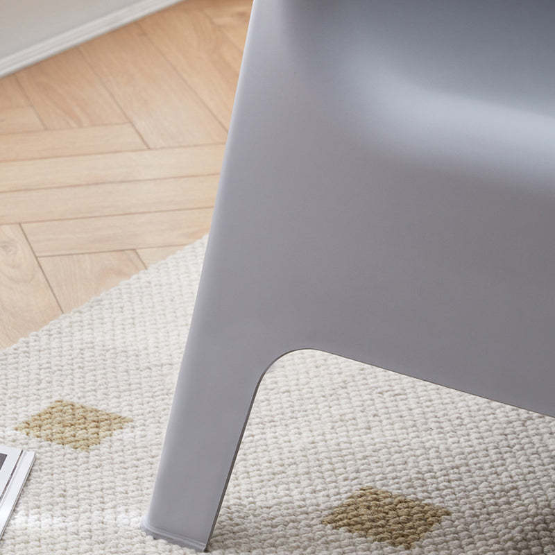 Modern Curved Plastic Accent Chair