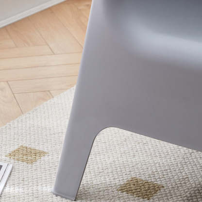 Modern Curved Plastic Accent Chair