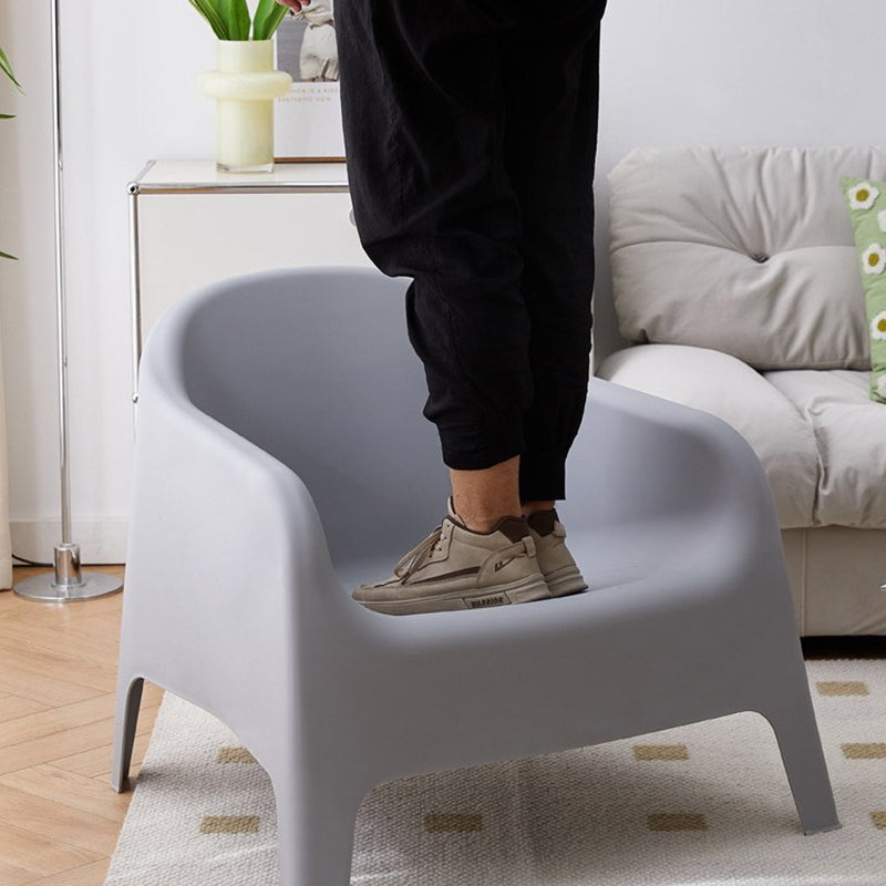Modern Curved Plastic Accent Chair