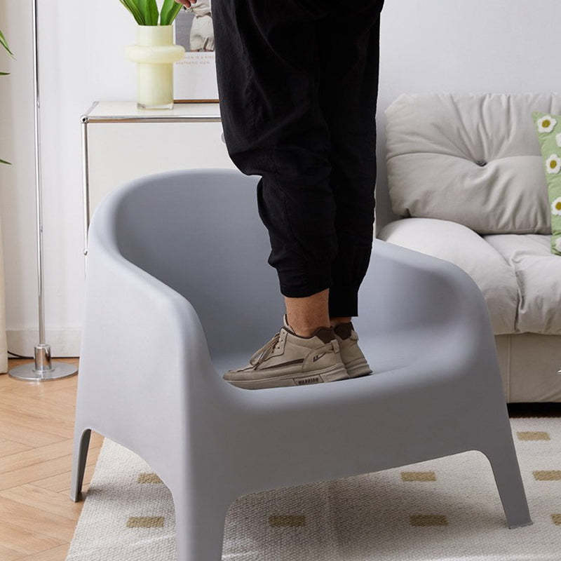 Modern Curved Plastic Accent Chair