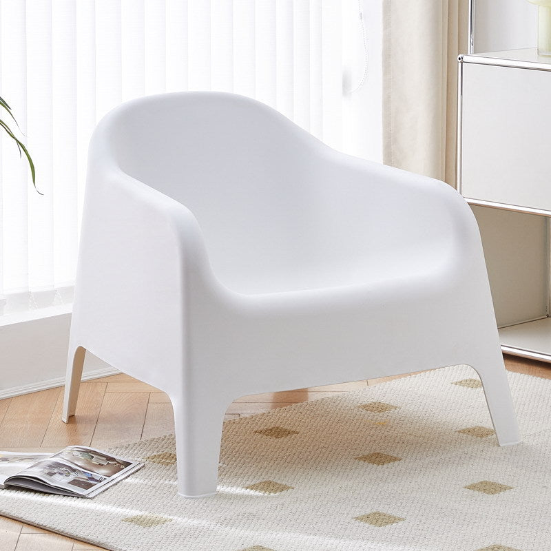 Modern Curved Plastic Accent Chair