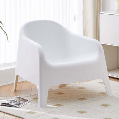 Modern Curved Plastic Accent Chair