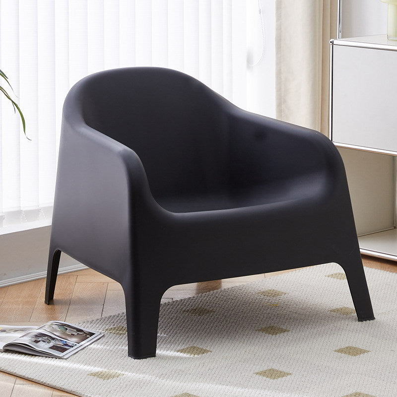 Modern Curved Plastic Accent Chair