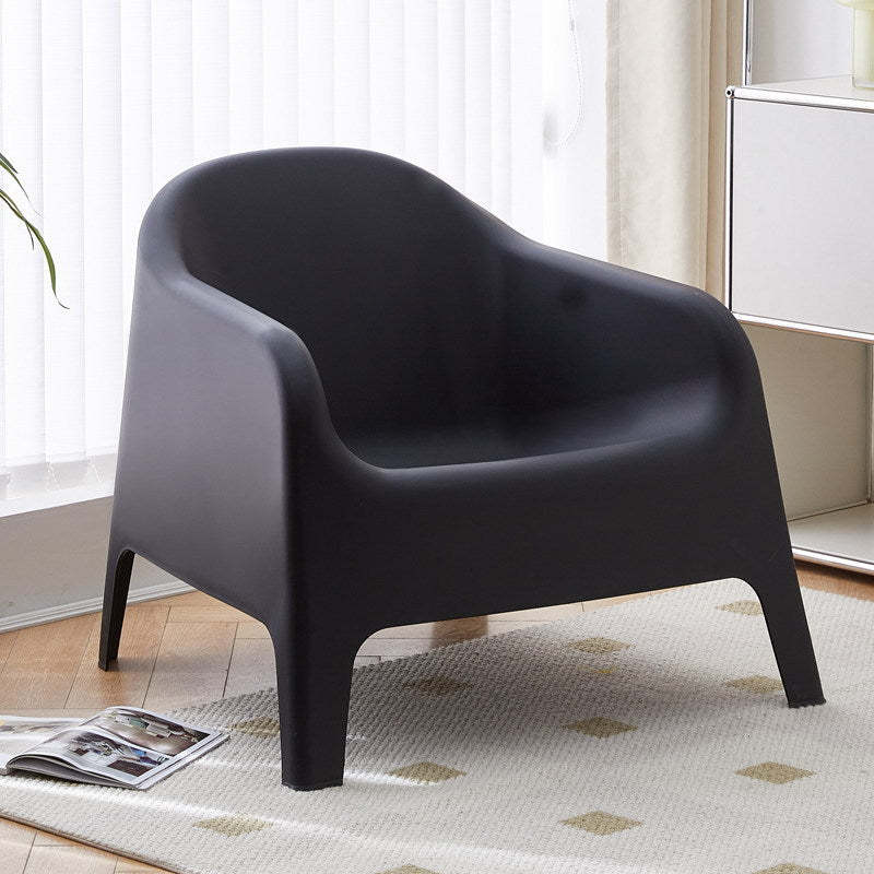 Modern Curved Plastic Accent Chair