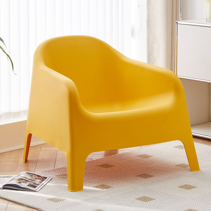 Modern Curved Plastic Accent Chair