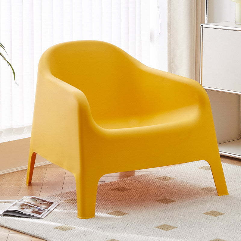 Modern Curved Plastic Accent Chair