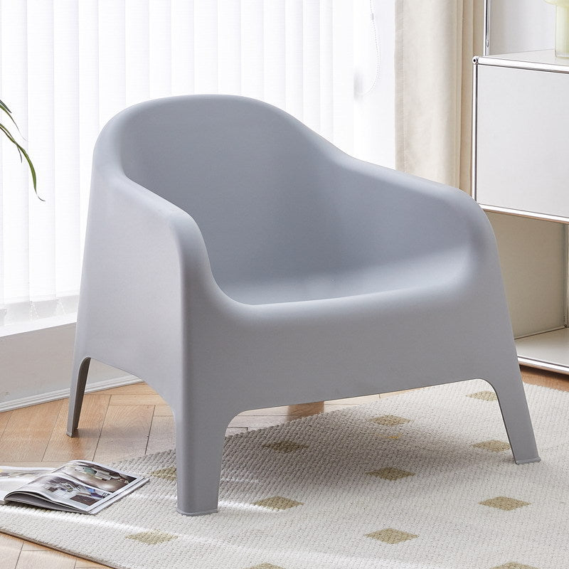 Modern Curved Plastic Accent Chair