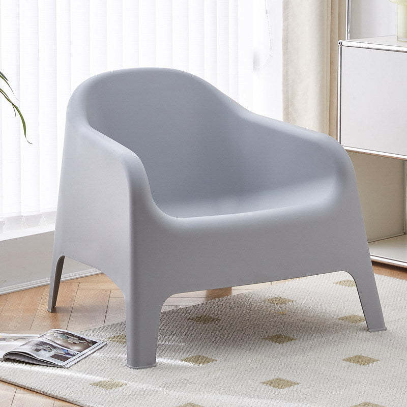 Modern Curved Plastic Accent Chair