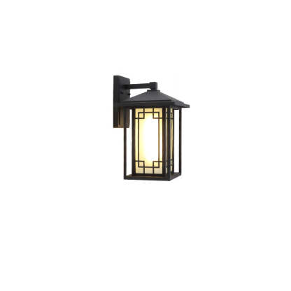 Japanese Box Window Rectangle Glass Aluminum Wall Sconce