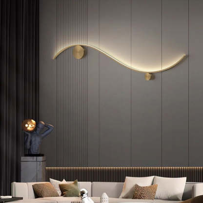 Minimalist Copper Silicone Wave Circle LED Sconce — Small - Copper Color / Neutral Light (4000K) / 110V-120V For US/CA