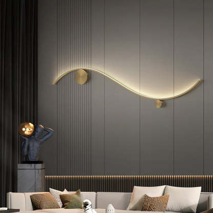 Minimalist Copper Silicone Wave Circle LED Sconce — Medium - Copper Color / Warm Light (3000K) / 220V-240V For UK/AU