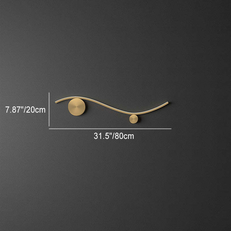 Minimalist Copper Silicone Wave Circle LED Sconce — Small - Copper Color / White Light (5000K) / 110V-120V For US/CA
