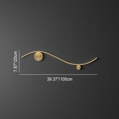 Minimalist Copper Silicone Wave Circle LED Sconce — Small - Copper Color / White Light (5000K) / 220V-240V For UK/AU
