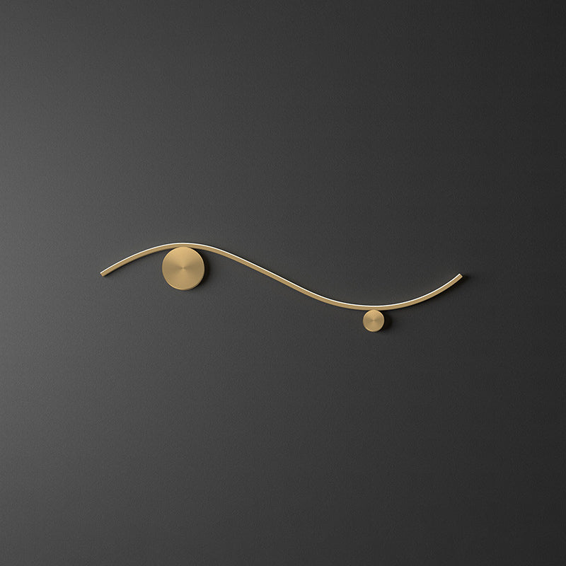 Minimalist Copper Silicone Wave Circle LED Sconce — Medium - Copper Color / White Light (5000K) / 220V-240V For UK/AU