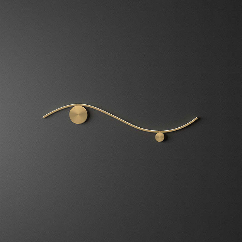 Minimalist Copper Silicone Wave Circle LED Sconce — Medium - Copper Color / White Light (5000K) / 220V-240V For UK/AU